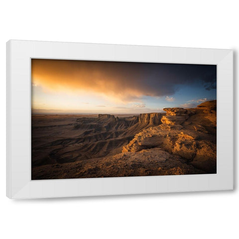 The First Light White Modern Wood Framed Art Print by Wei, Willa