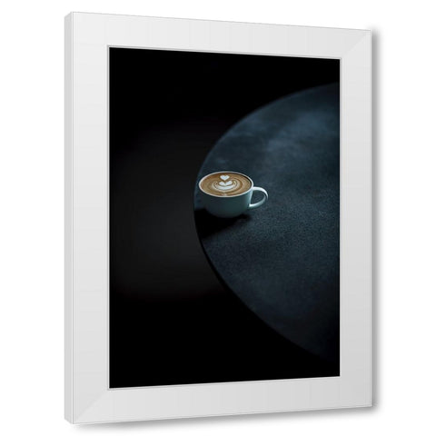 Latte White Modern Wood Framed Art Print by Hamedani, Ardalan