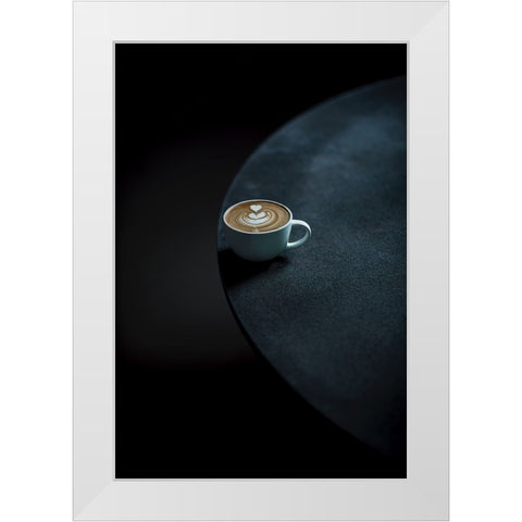 Latte White Modern Wood Framed Art Print by Hamedani, Ardalan