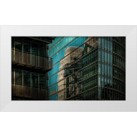 Mirror Cabinet White Modern Wood Framed Art Print by Ruckert, Stephan