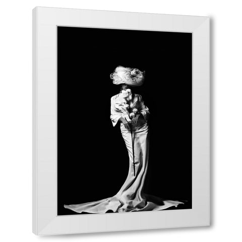 Beyond The Darkness White Modern Wood Framed Art Print by Taghipour, Marjan