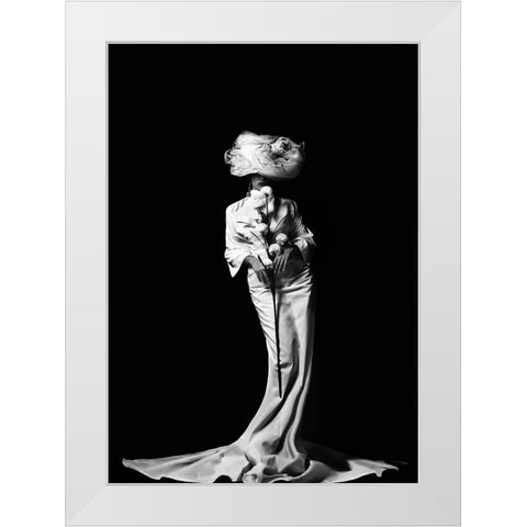Beyond The Darkness White Modern Wood Framed Art Print by Taghipour, Marjan