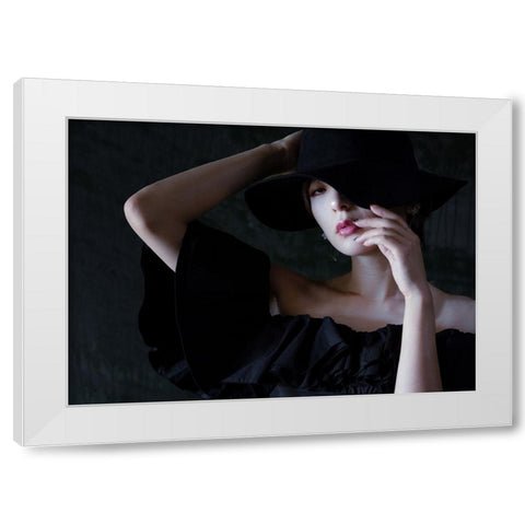Maya White Modern Wood Framed Art Print by Sakamoto, Tsutomu