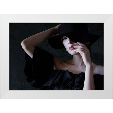 Maya White Modern Wood Framed Art Print by Sakamoto, Tsutomu