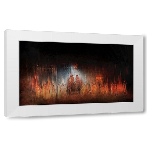 The Event White Modern Wood Framed Art Print by Van Der, Jan