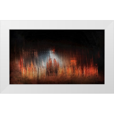 The Event White Modern Wood Framed Art Print by Van Der, Jan