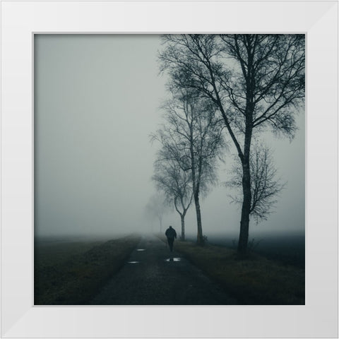 The Old Man White Modern Wood Framed Art Print by Wasinger, Renate