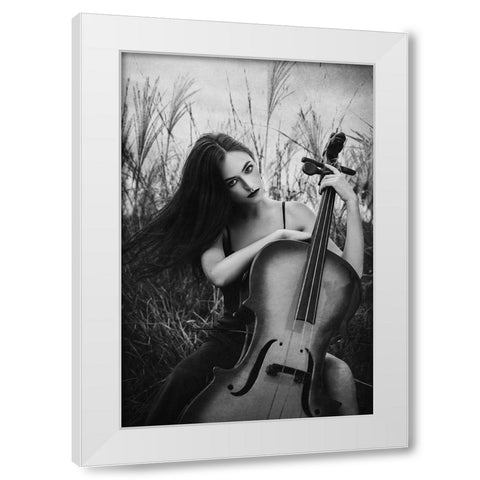 Evora White Modern Wood Framed Art Print by Abdillah, Djayent