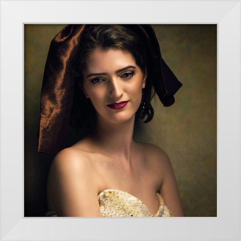 Rowena White Modern Wood Framed Art Print by Mighorst, Ineke
