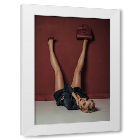 Red Heels! White Modern Wood Framed Art Print by Behzadi Boroujeni, Amir