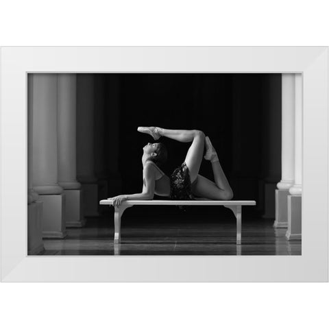 Untitled White Modern Wood Framed Art Print by Kapsha, Eduards