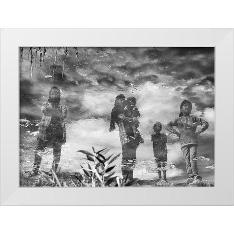 Reflection Of Childhood White Modern Wood Framed Art Print by Khodadadi, Shahla