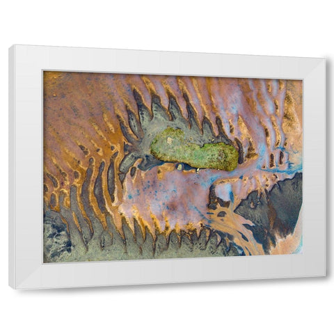 Dragon White Modern Wood Framed Art Print by Kravanja, Jure