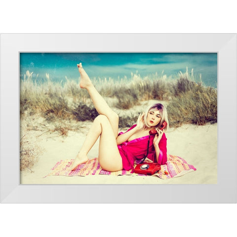 Hello-Summer! White Modern Wood Framed Art Print by Bolgov (Axe), Ruslan