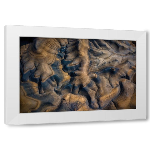 Palette Of Badland White Modern Wood Framed Art Print by Zheng, Michael