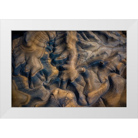 Palette Of Badland White Modern Wood Framed Art Print by Zheng, Michael