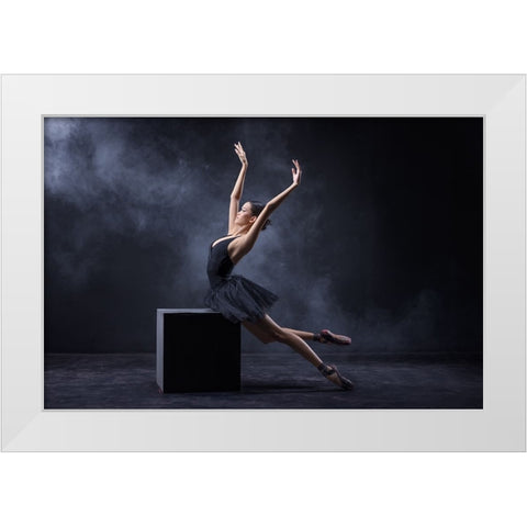 Untitled White Modern Wood Framed Art Print by Suhardjo, Lisdiyanto