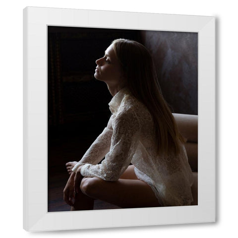 Untitled White Modern Wood Framed Art Print by Fridman, Eleonora