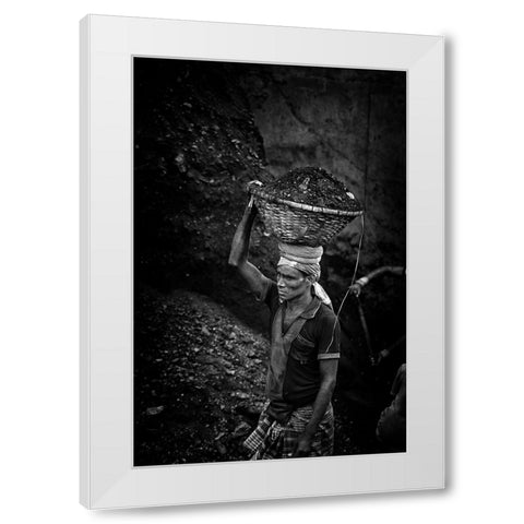 Coal Carriers - 9906 White Modern Wood Framed Art Print by Garik