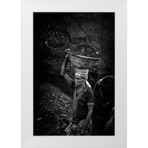 Coal Carriers - 9906 White Modern Wood Framed Art Print by Garik