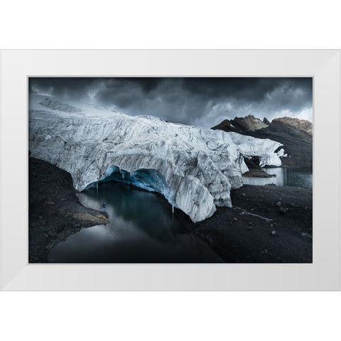 Pastoruri Glacier White Modern Wood Framed Art Print by Nienartowicz, Karol