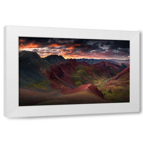 Red Valley White Modern Wood Framed Art Print by Nienartowicz, Karol