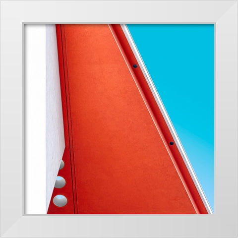 Air Holes White Modern Wood Framed Art Print by Van Son, Greetje