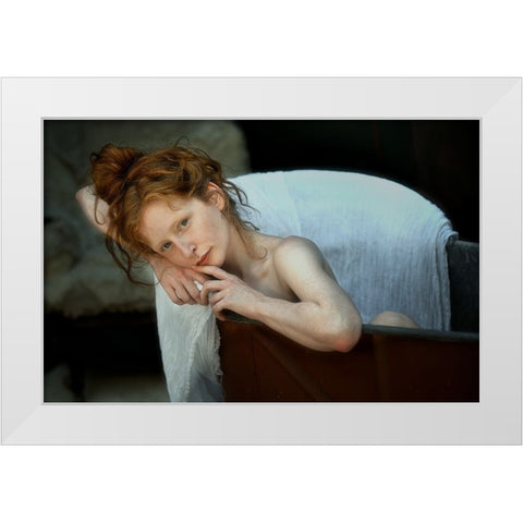 Lucy IV White Modern Wood Framed Art Print by Kenp