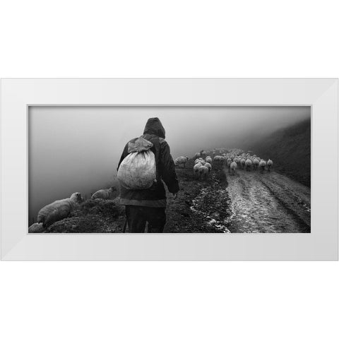 On The Way Home White Modern Wood Framed Art Print by Arabzadeh, Abbas