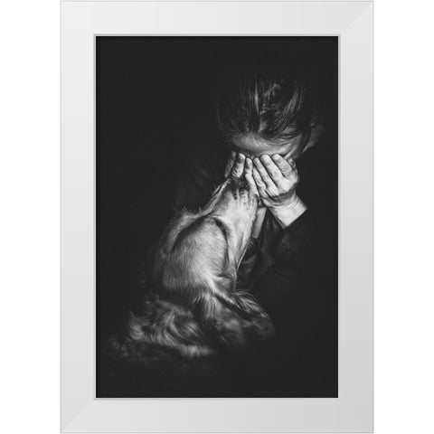 IM Here White Modern Wood Framed Art Print by Fidanza, Toni