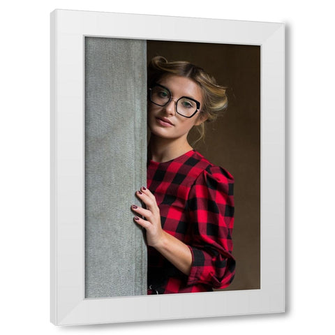 Shyness And Sensuality White Modern Wood Framed Art Print by Rampinelli, Roberto