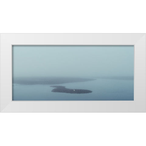 Haze White Modern Wood Framed Art Print by Saito, Misaki