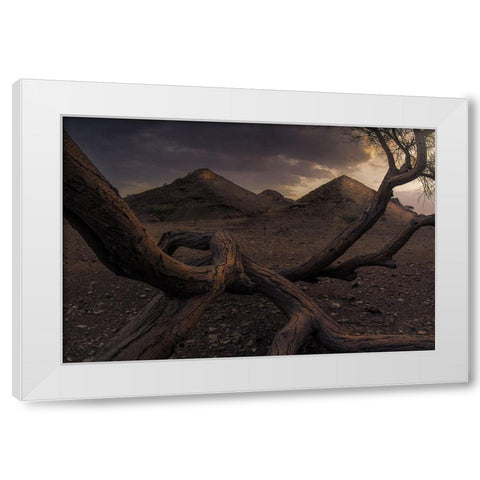 Guide Me To The Light White Modern Wood Framed Art Print by Sulaiman Alshehhi, Ahmed