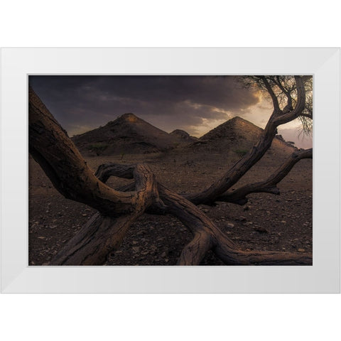 Guide Me To The Light White Modern Wood Framed Art Print by Sulaiman Alshehhi, Ahmed