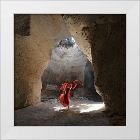 TctctÂžTÂ•TÂŸ White Modern Wood Framed Art Print by Gil, Yoram