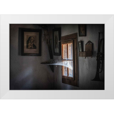 Past Time White Modern Wood Framed Art Print by Mihailowitsch, Pia