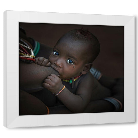 AÂ“OeÂ‚AndSup2; White Modern Wood Framed Art Print by Fengying Long