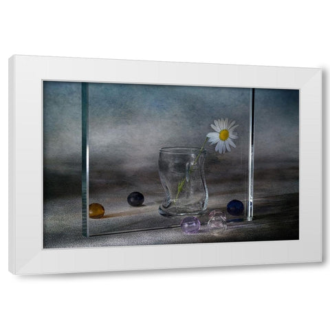 Autumn Miniature White Modern Wood Framed Art Print by Kopcev, Igor