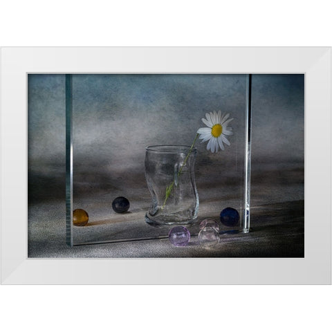 Autumn Miniature White Modern Wood Framed Art Print by Kopcev, Igor