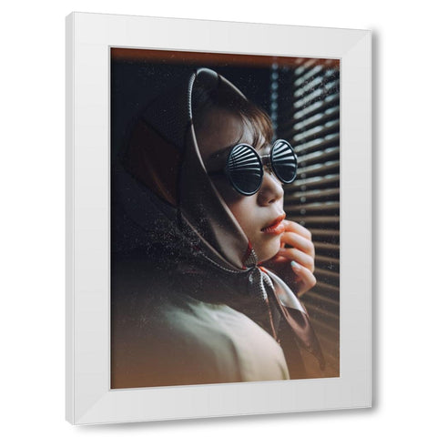 My Eyes White Modern Wood Framed Art Print by H112O1