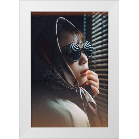 My Eyes White Modern Wood Framed Art Print by H112O1