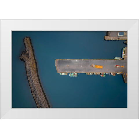 Port White Modern Wood Framed Art Print by Kravanja, Jure