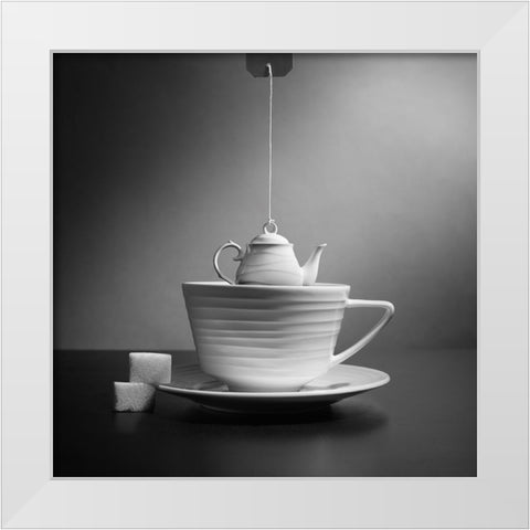 Untitled White Modern Wood Framed Art Print by Ivanova, Victoria