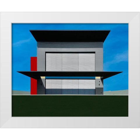 Facade - Gani Tikva-Israel White Modern Wood Framed Art Print by Orbach, Arnon