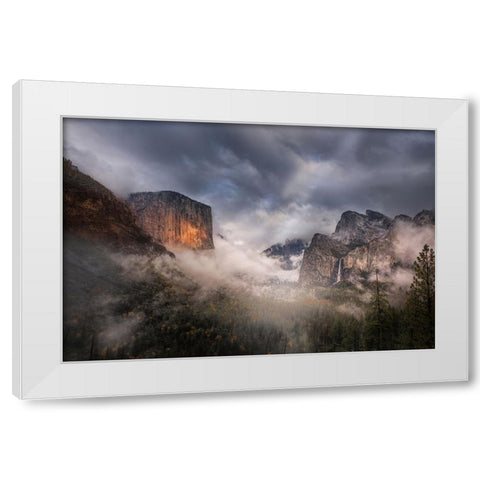After Rain White Modern Wood Framed Art Print by Donnahom