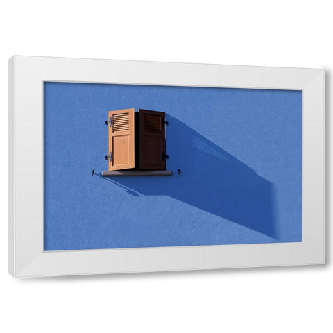 Long Shadow White Modern Wood Framed Art Print by Marcel, Streiff