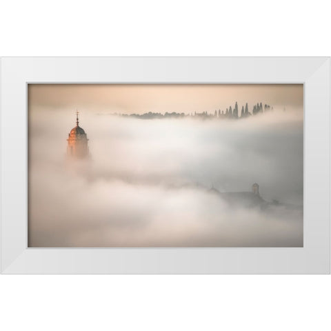 Entre La Luz Y La Niebla... White Modern Wood Framed Art Print by Luis Seco, Juan