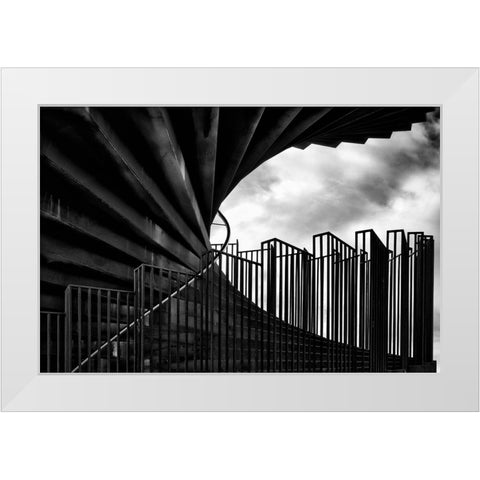 Different Shapes White Modern Wood Framed Art Print by Klesse, Andreas