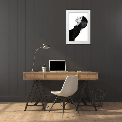 Untitled White Modern Wood Framed Art Print by Tejada, Cesar