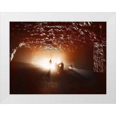 Deep White Modern Wood Framed Art Print by Aurelian